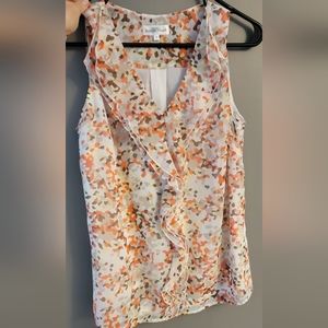 Northern Reflections ruffle sleeveless blouse M